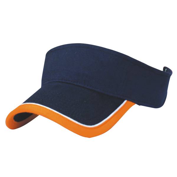 130: heavy brushed cotton sun visor hat